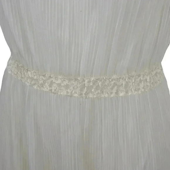 Vintage  60's Peignoir Negligee Lingerie Sheer Nighie White Lace Size Large - Picture 5 of 13
